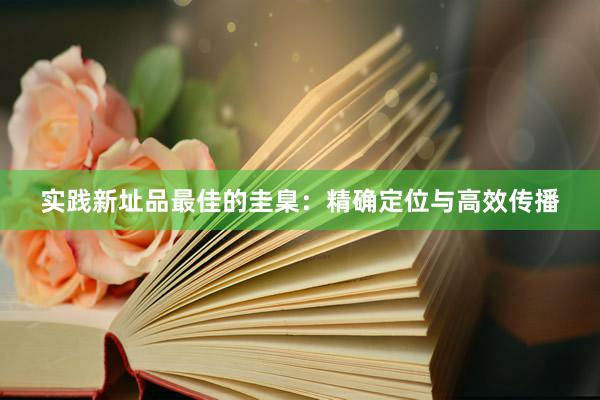 实践新址品最佳的圭臬：精确定位与高效传播
