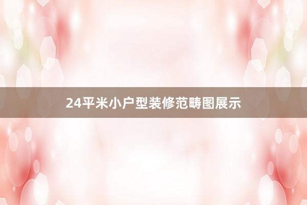 24平米小户型装修范畴图展示